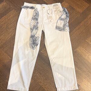 Curve & Co. White High-Rise Women’s Jeans with Scarf Tie